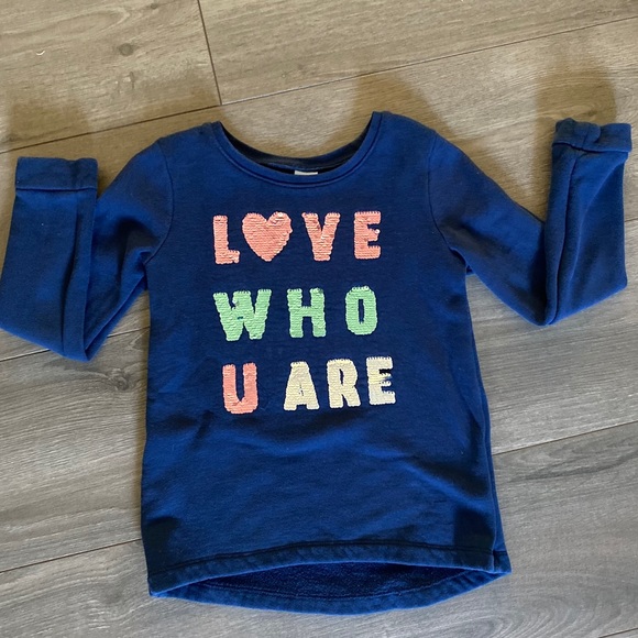 Flip Sequin Hi-low Sweatshirt - Picture 1 of 2